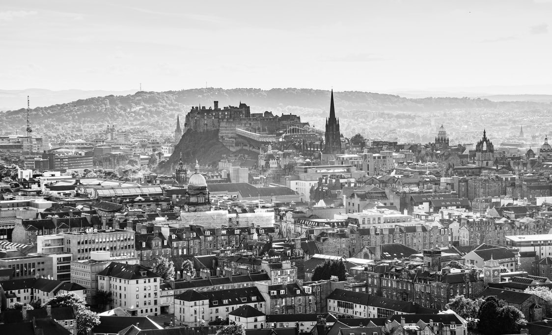 Panoramic view of Edinburgh, Scotland