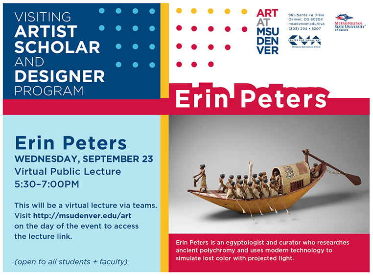 Erin Peters will speak at the CVA on Wednesday September 23, 2020 at 5:30PM