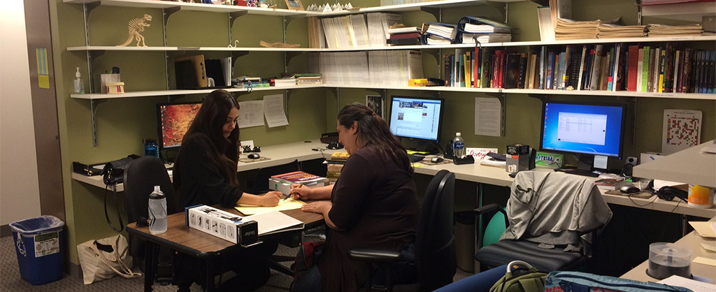 Students working in the Ethnography Lab