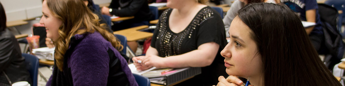 Students sitting in classroom