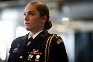 A female U.S. military veteran