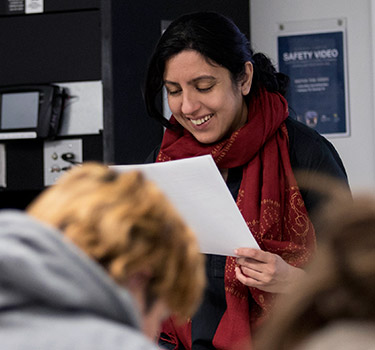 Dr. Sanaa Riaz teaching