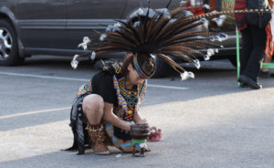 Concheros dancers
