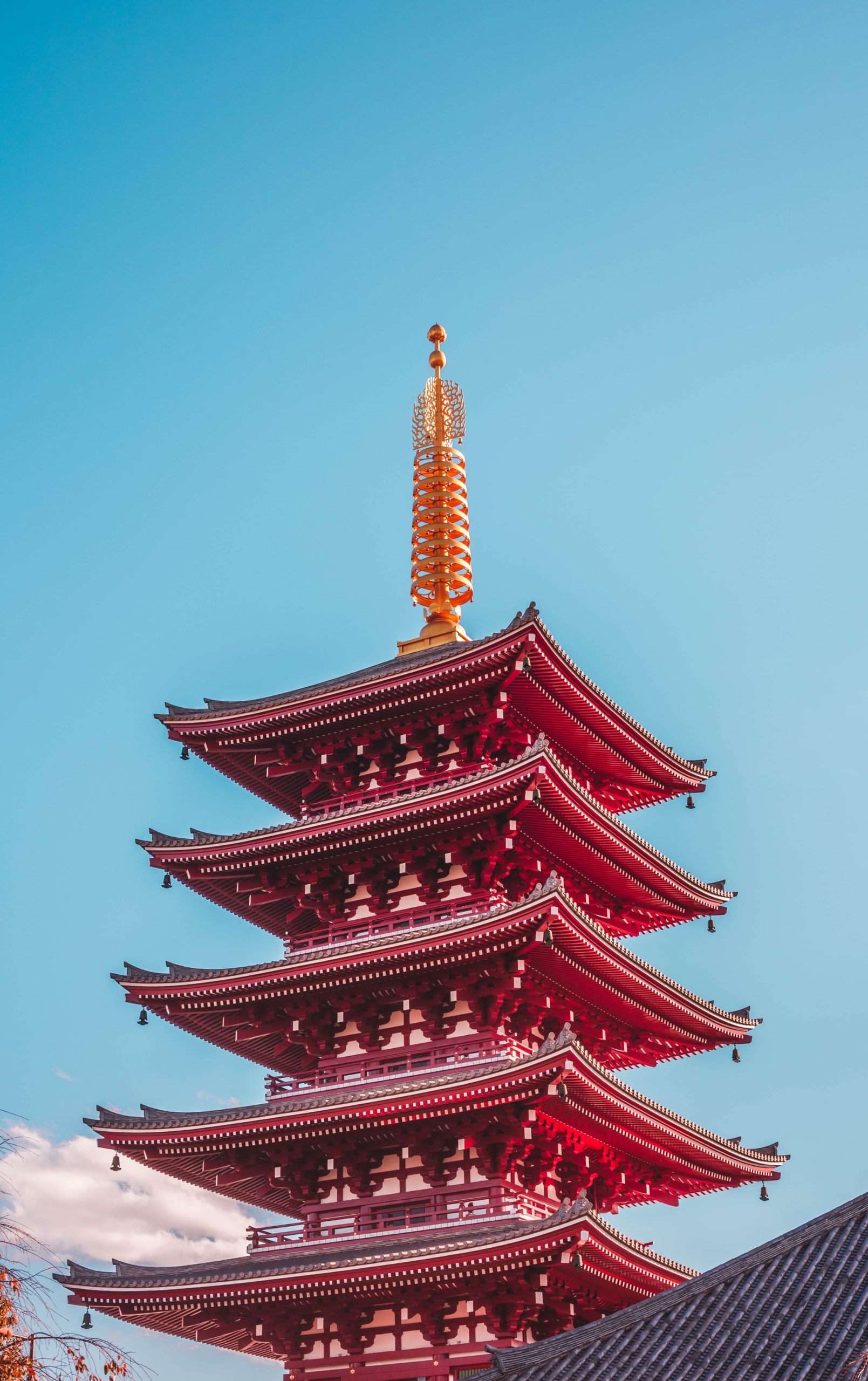 Photo of a Japanese pagoda