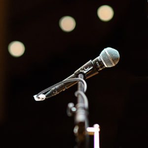 Microphone under lights