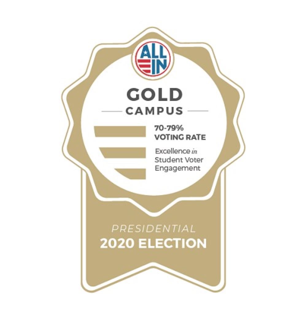 All In Campus Democracy Challenge Gold Seal Campus ribbon