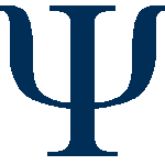 Blue psi symbol.