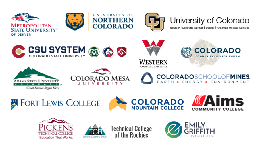 Colleges and Universities signing joint letter to Joint Budget Committee