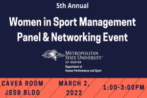 Women in Sport Management Panel flyer