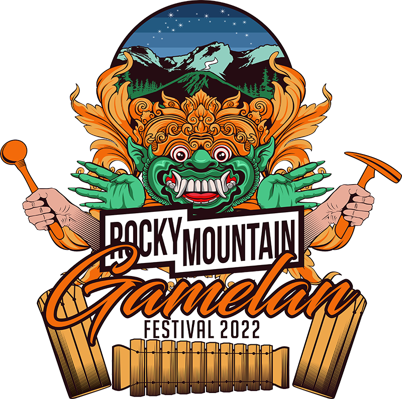 Logo for Rocky Mountain Balinese Gamelan Festival by Gus Dark