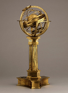 gold statue of the world
