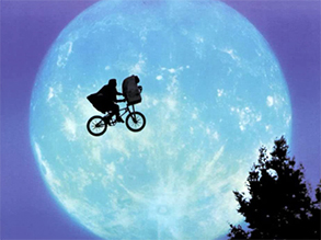 ET on bike before moon