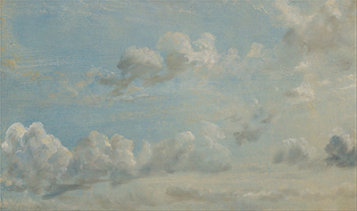 painting of the clouds in the sky