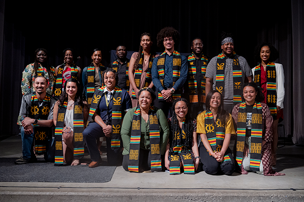 Graduates pose at MSU Denver's 2022 Black, African & African American Celebration