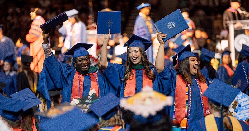 MHA Graduates Celebrating at Commencement