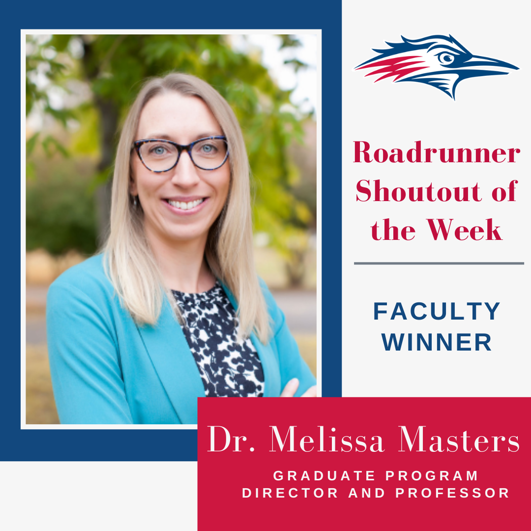 Roadrunner of the week: faculty, social media post