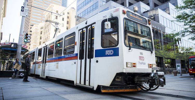 RTD light rail train.