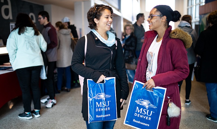 Prospective students at Open House event.