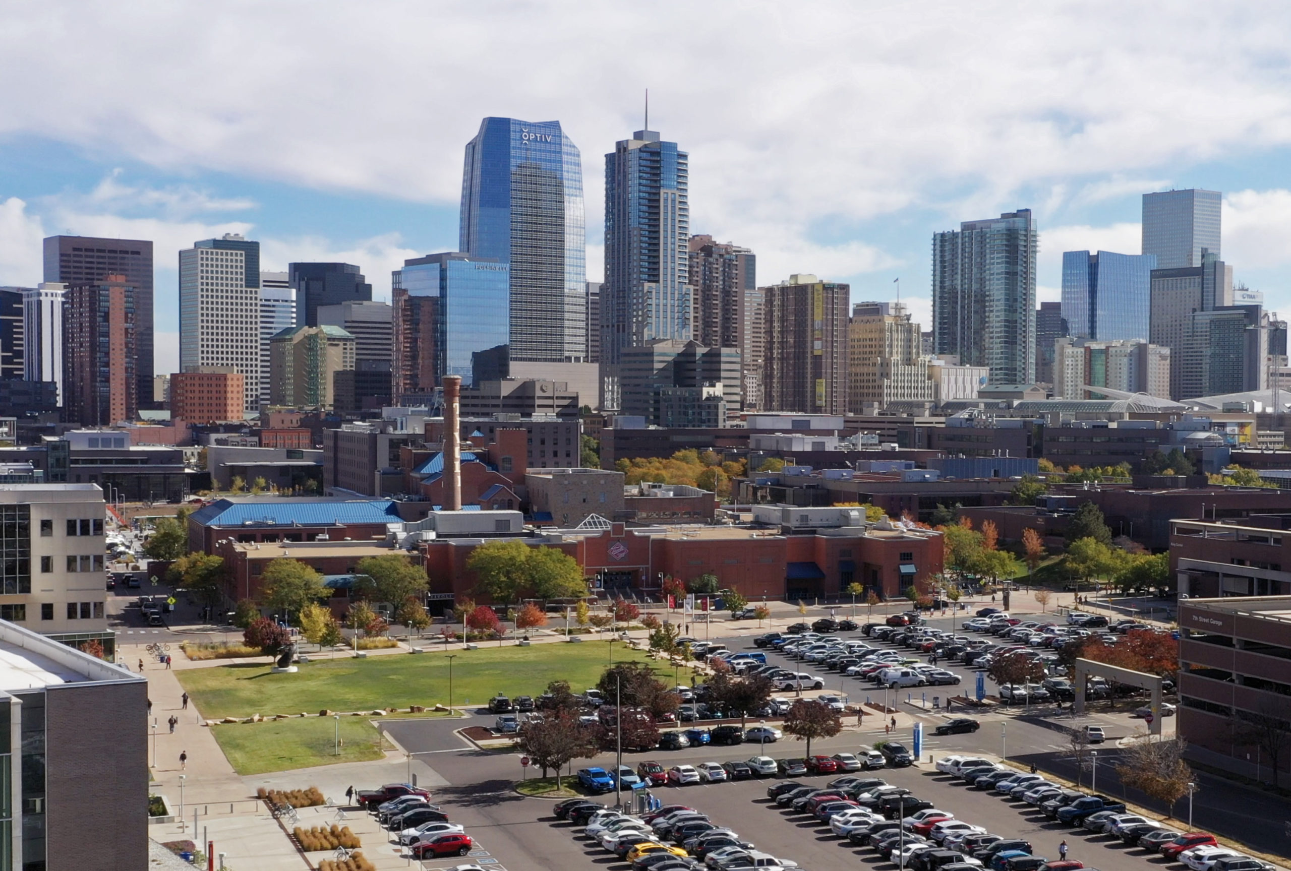 Auraria Campus fall aerials.