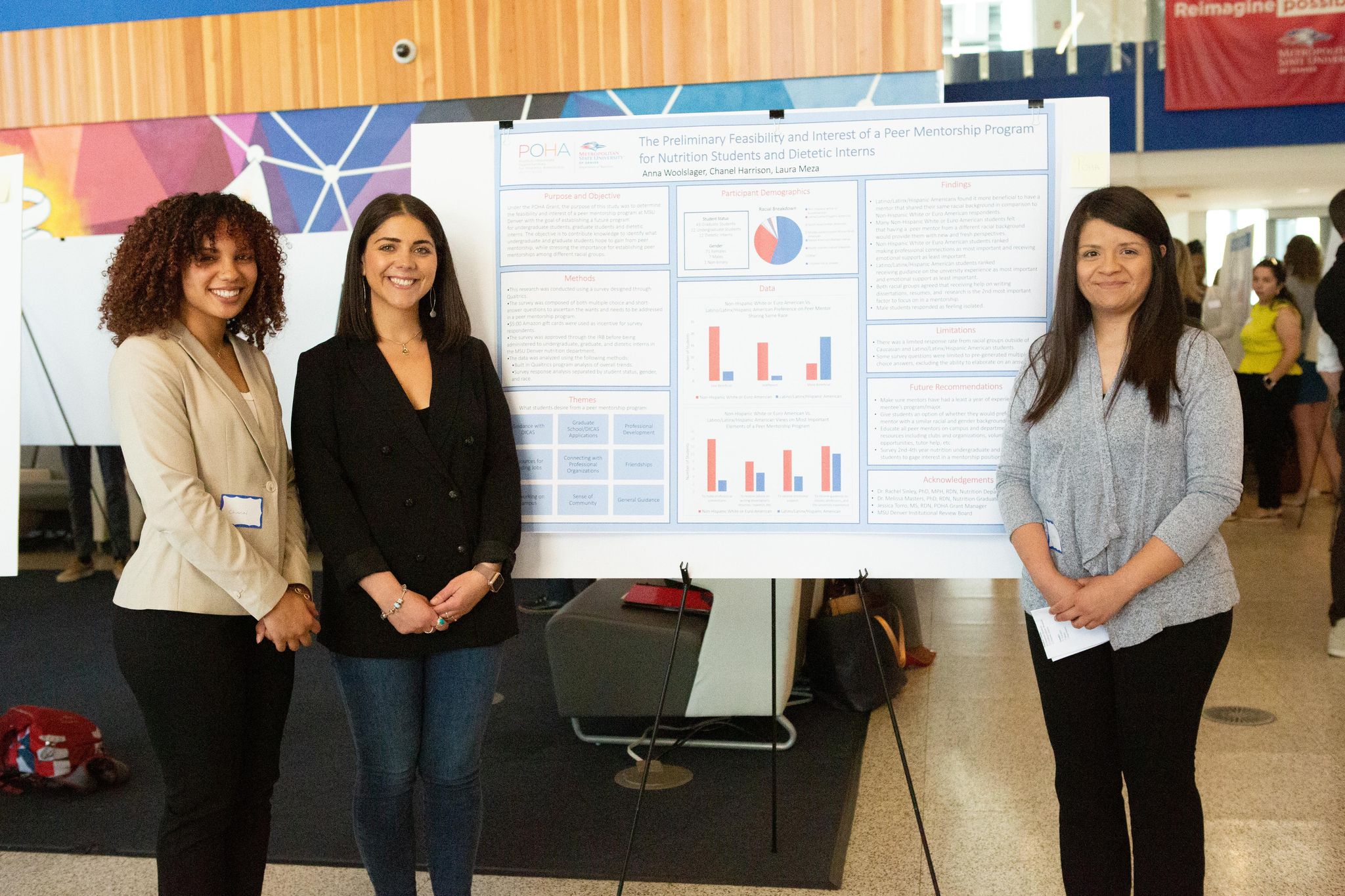 Students presenting at a conference