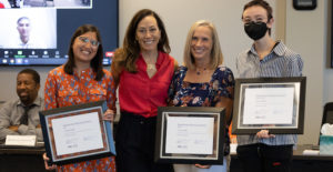 From left: Caitlin Hoppel; Janine Davidson, Ph.D.; Ann Diker, Ph.D.; Rae Richards