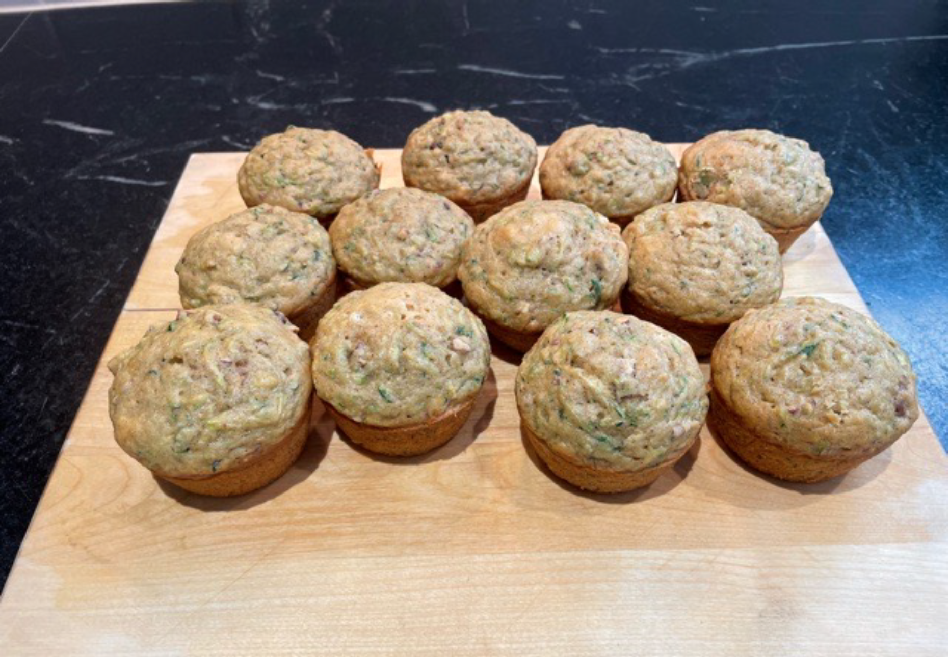 fresh made zucchini muffins