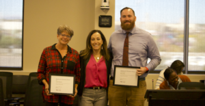 Left to right: Susan Benesch, Janine Davidson, Ph.D., Benjamin Landis