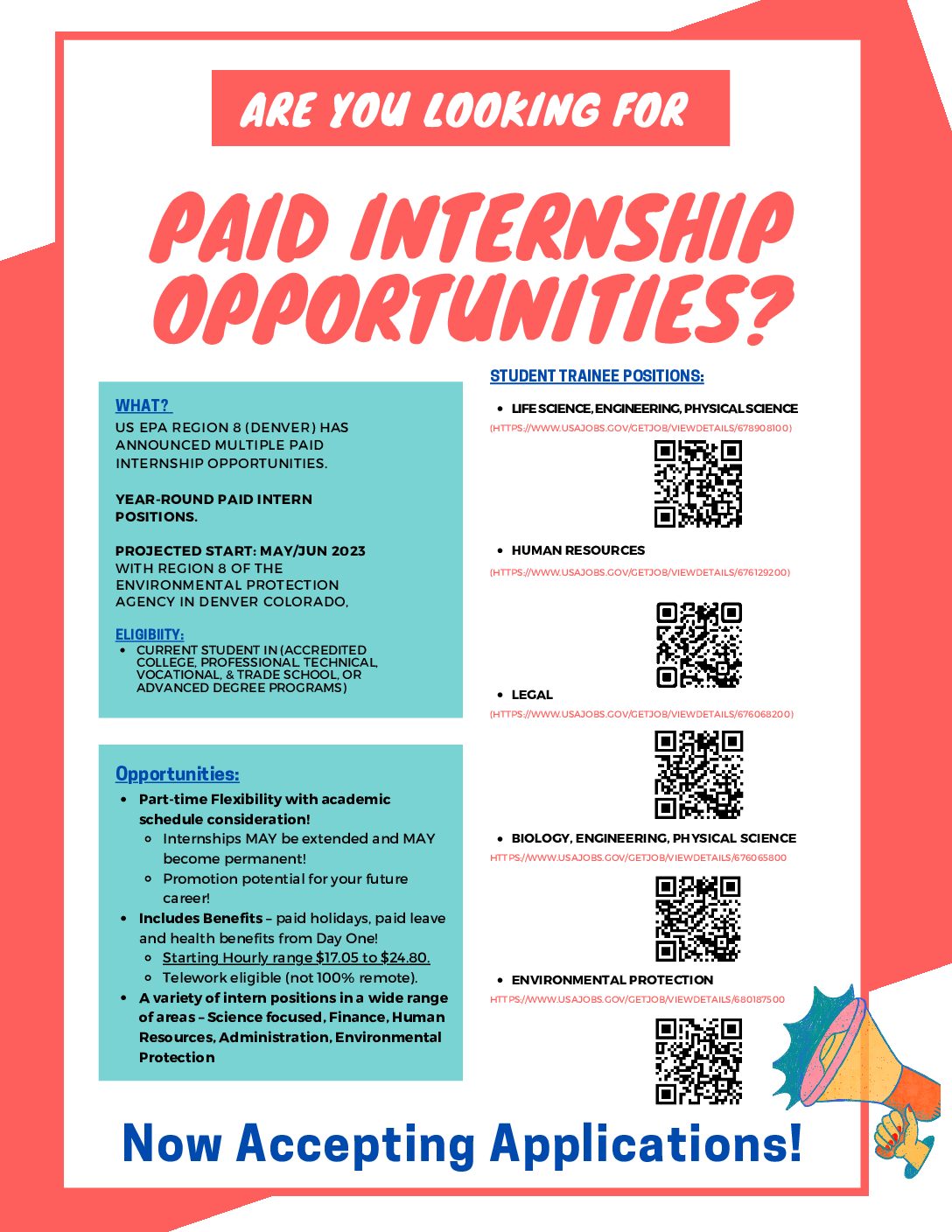 Paid Internship flyer