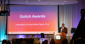 Golich Awards presented by Provost Alfred Tatum, Ph.D.