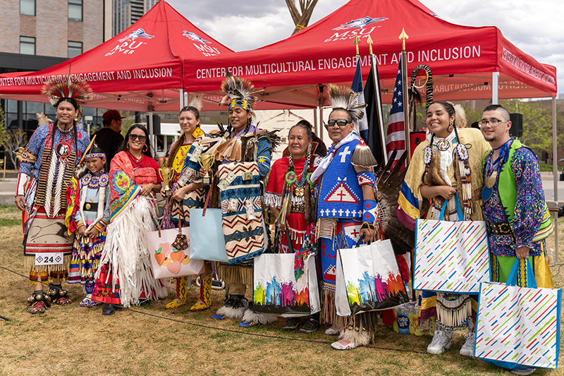 The Auraria Campus hosted a tri-institutional Pow Wow following the Native and Indigenous Specialty Graduation Celebration in May 2022.