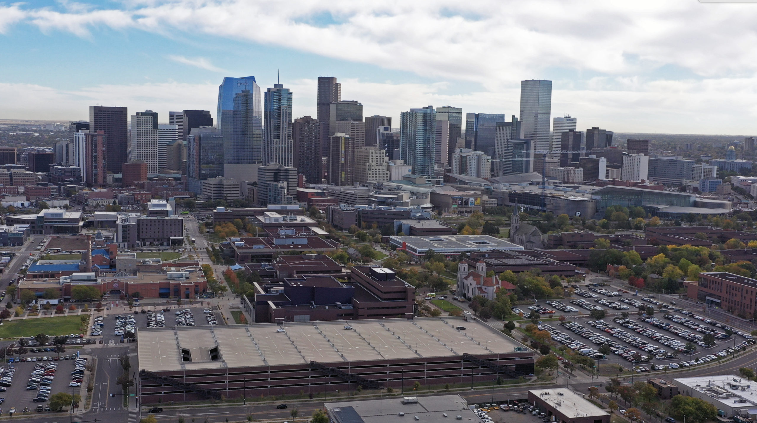 Auraria Campus fall aerials.