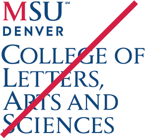 MSU Denver CLAS Logo DO NOT remove roadrunner head graphic