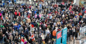 People in TSA lines