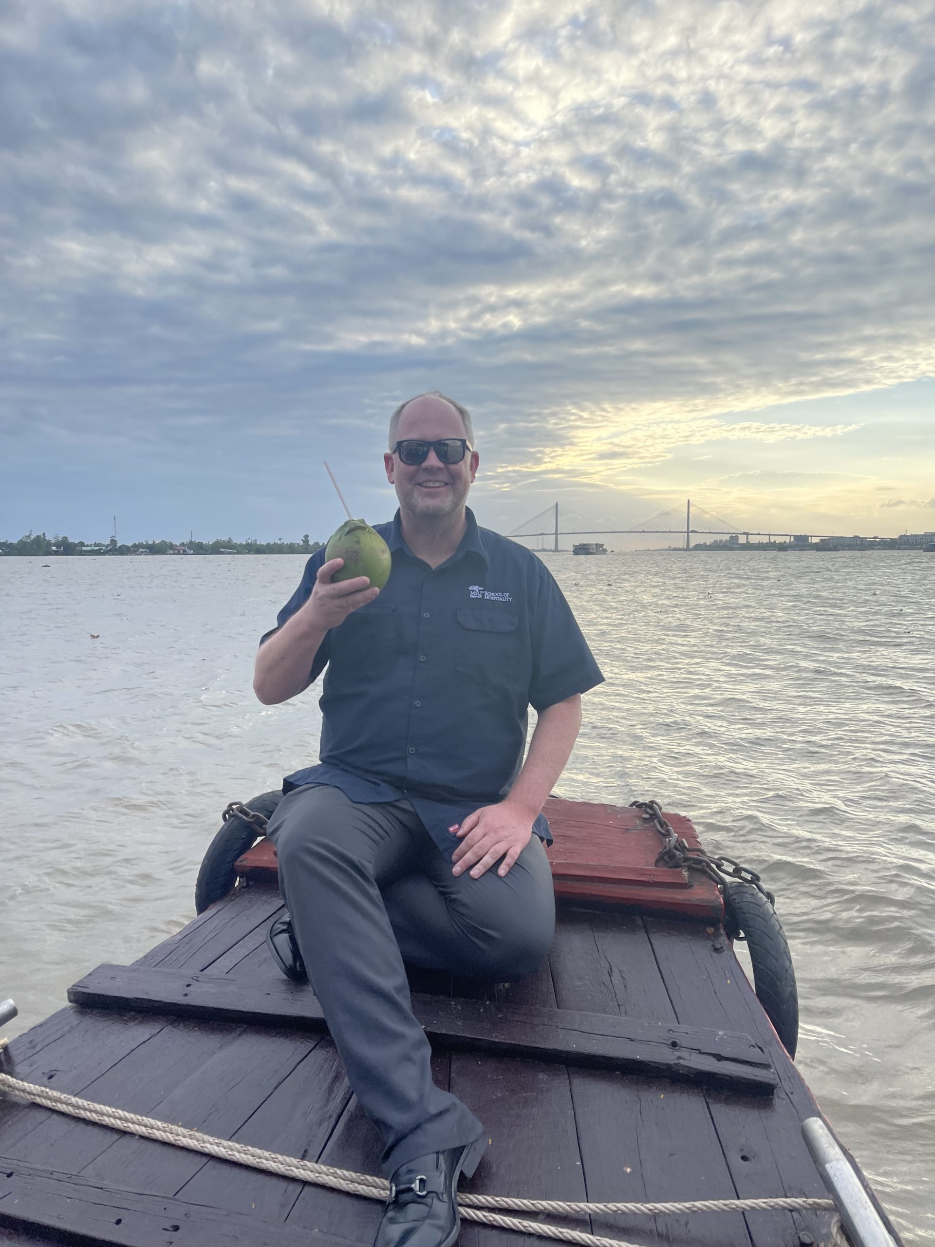 Eric on a boat