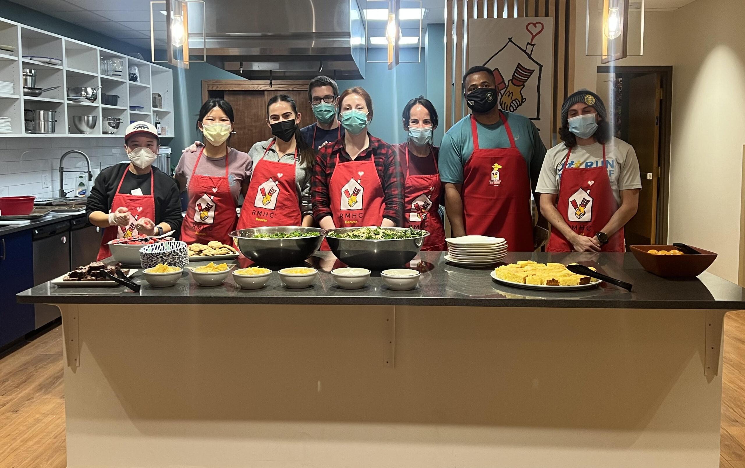 A photo of Rocky Mountain Health Group leading students in a cooking class.