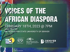 Voices of the African Diaspora over green background