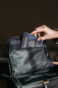 passport in backpack