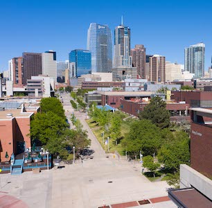 MSU Denver campus and downtown