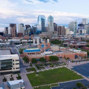 Aerial of MSU Denver campus