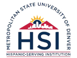 MSU Denver Hispanic Serving Institution Logo