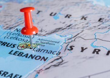 Cyprus on map