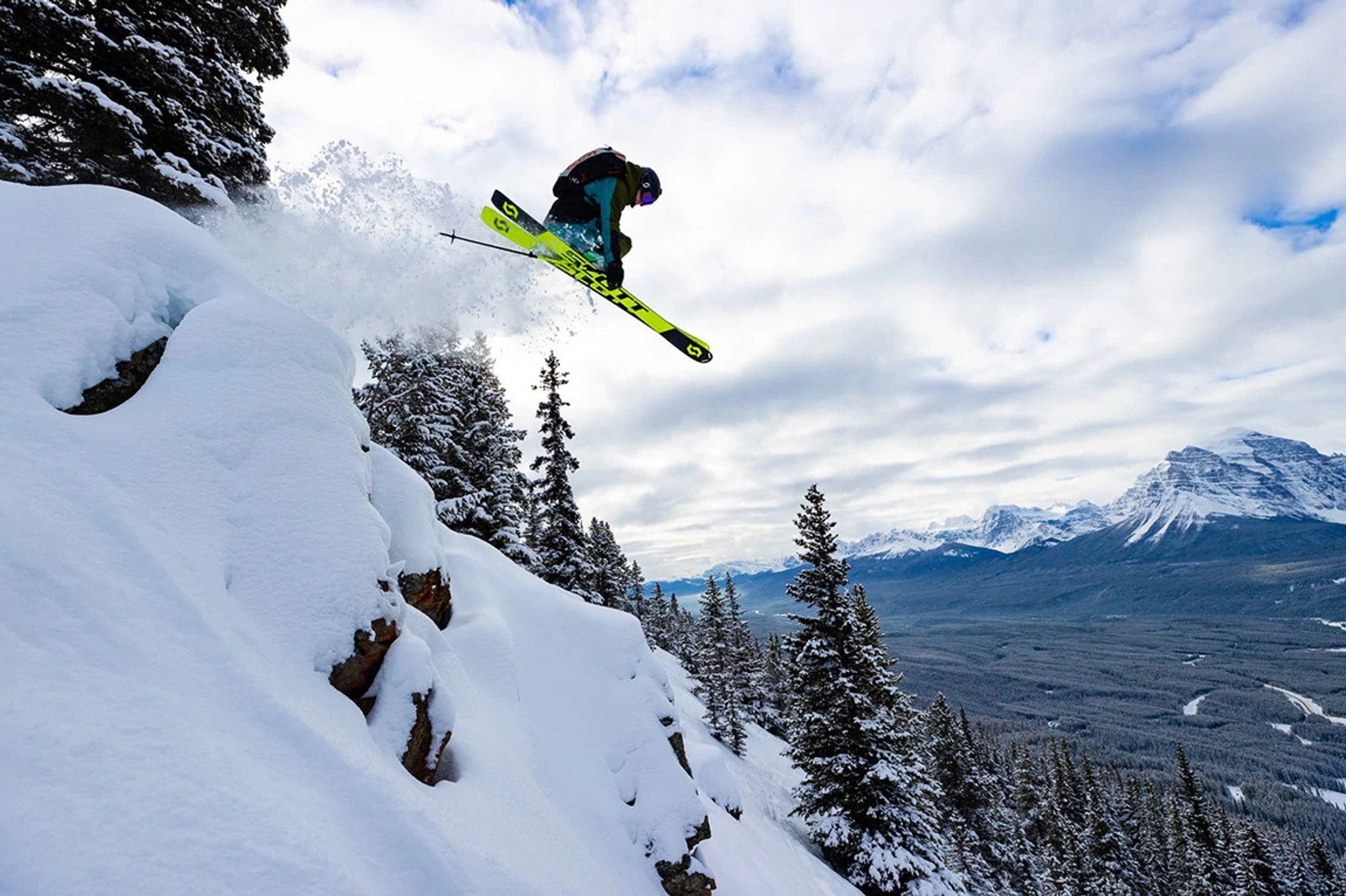 skier in mid-air