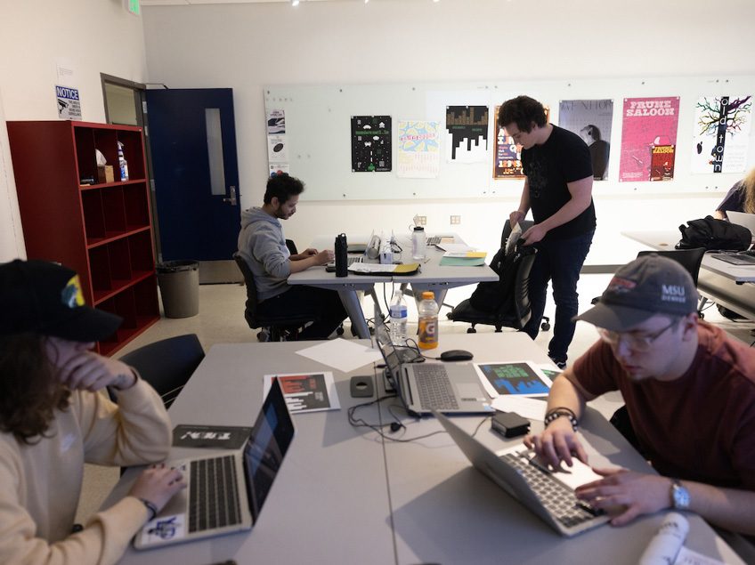 Wide view of the Communication Design Lab.