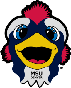 A graphic of MSU Denver's mascot, Rowdy.