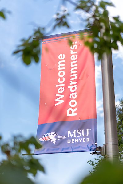 Welcome Roadrunners MSU Denver Banner