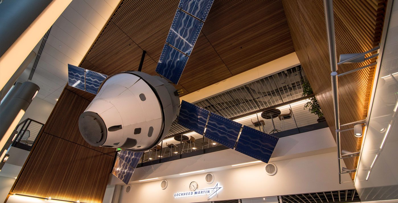 Aerospace satellite in the Aerospace and Engineering building.