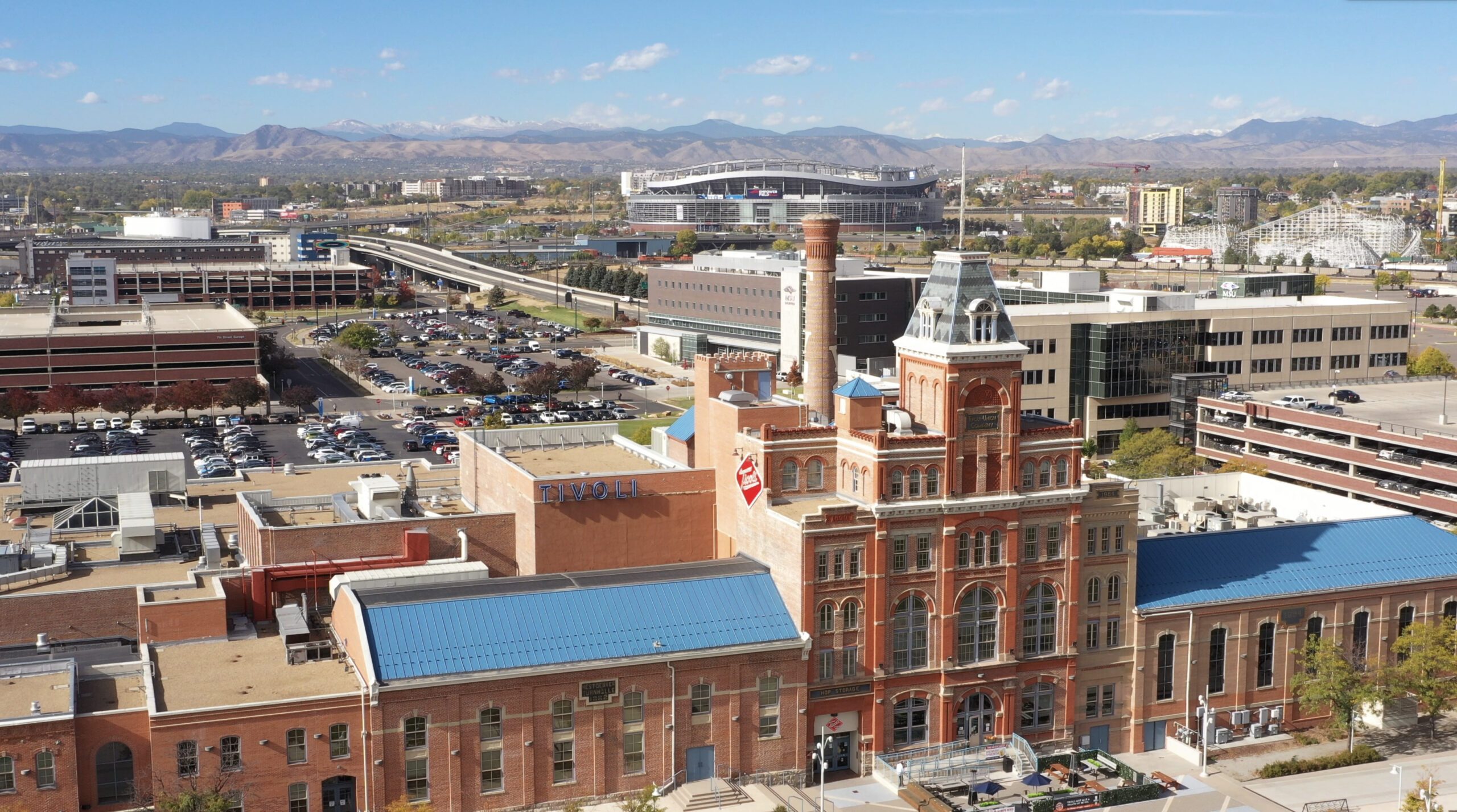 Auraria Campus fall aerials.