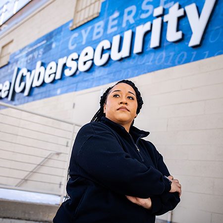 Niquete Dominique will graduate with her master’s in Cybersecurity from Metropolitan State University of Denver in December. Photo by Alyson McClaran