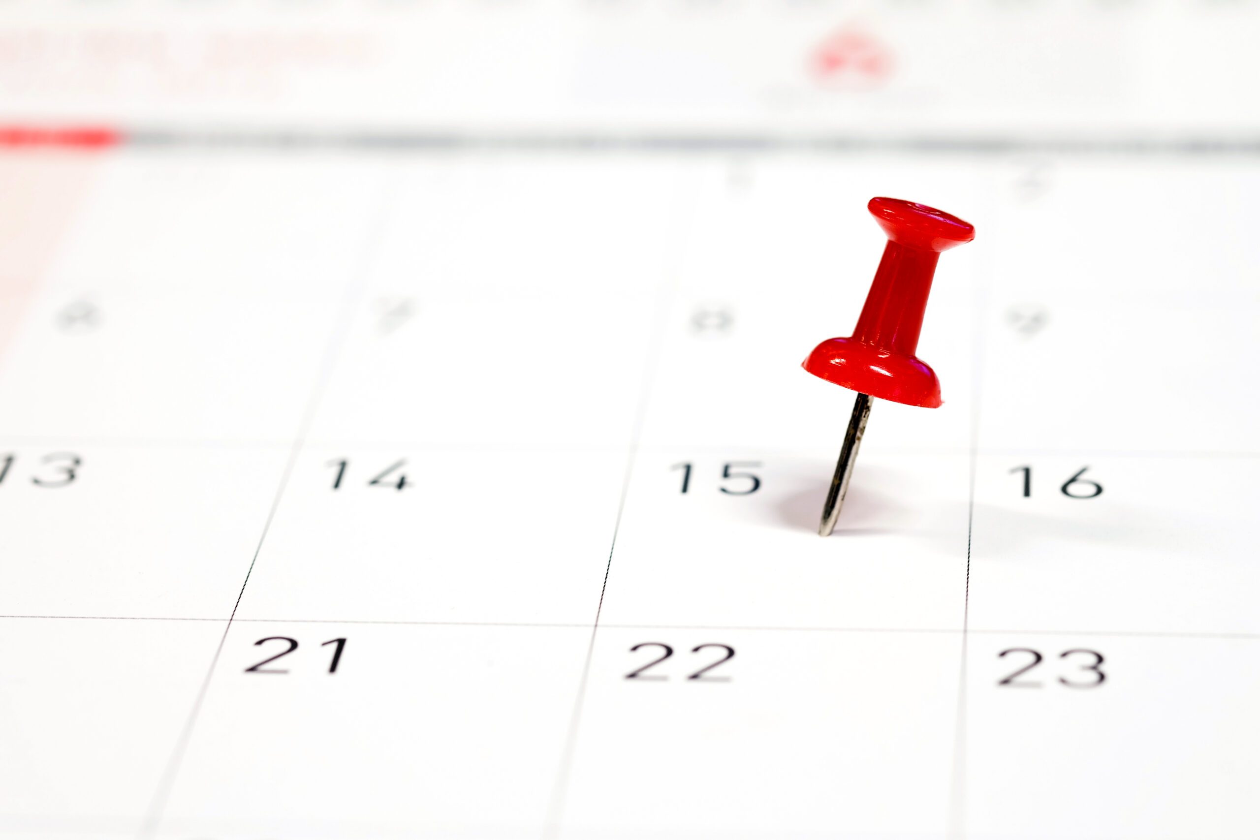 calendar image with pin