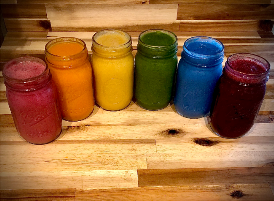 Picture of colorful pride smoothies